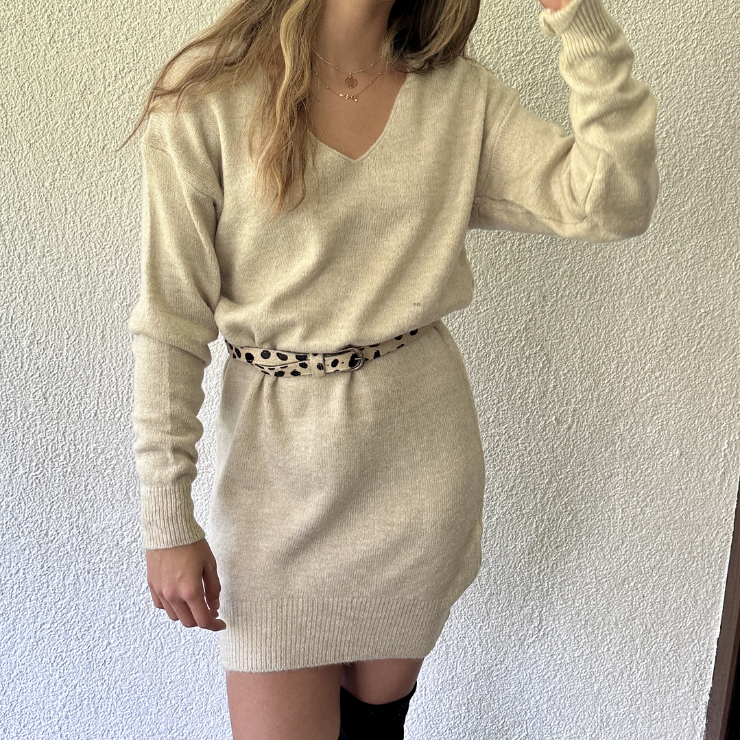 Vestido Tejido Cuello en V 7