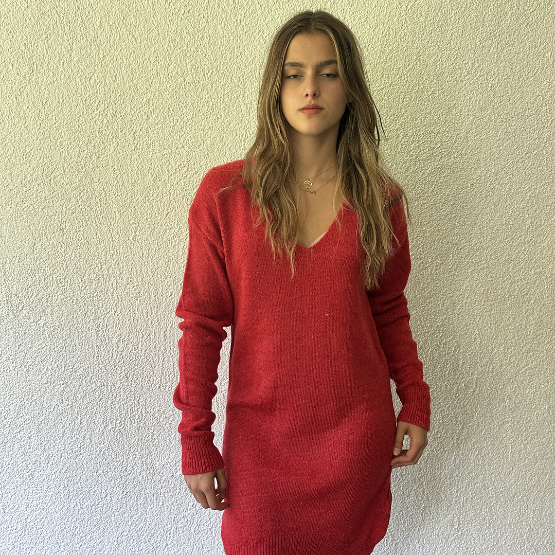 Vestido Tejido Cuello en V 13