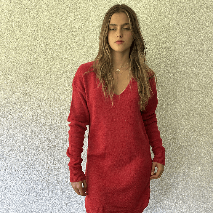 Vestido Tejido Cuello en V 13