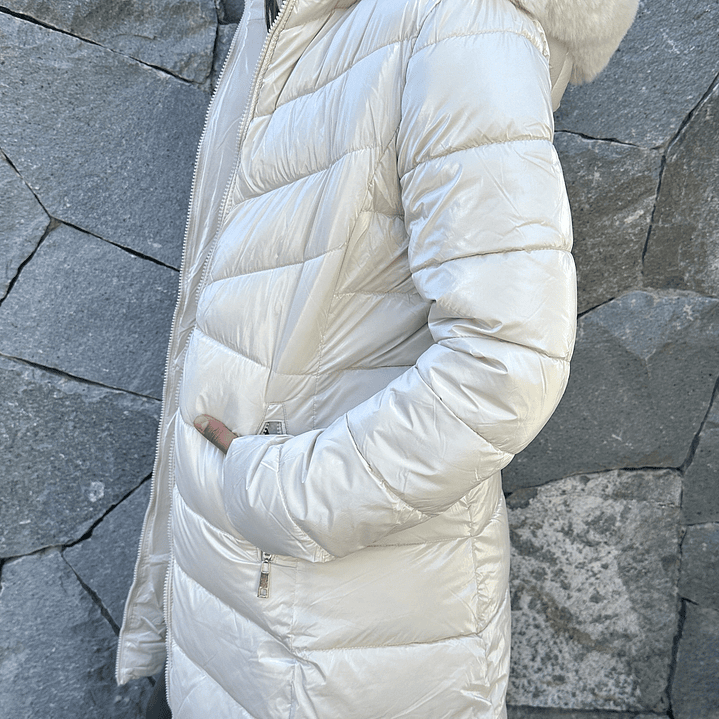 Parka Metalizada Gorro Piel Desmontable 15