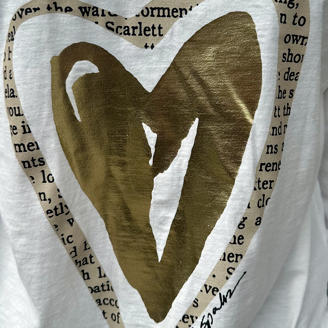 Polera Manga Larga Corazon Letras 3