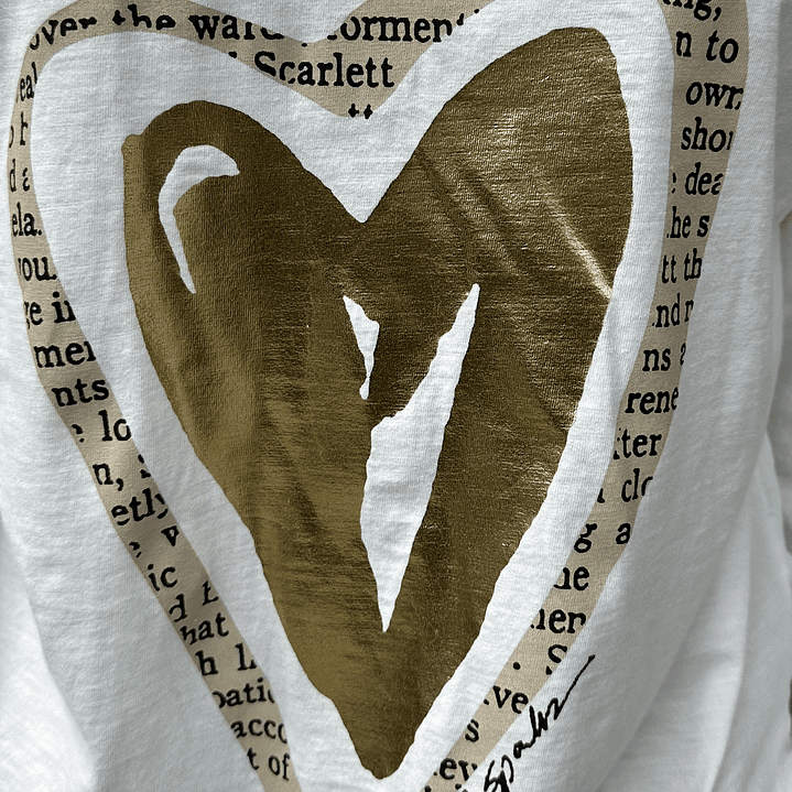 Polera Manga Larga Corazon Letras 3