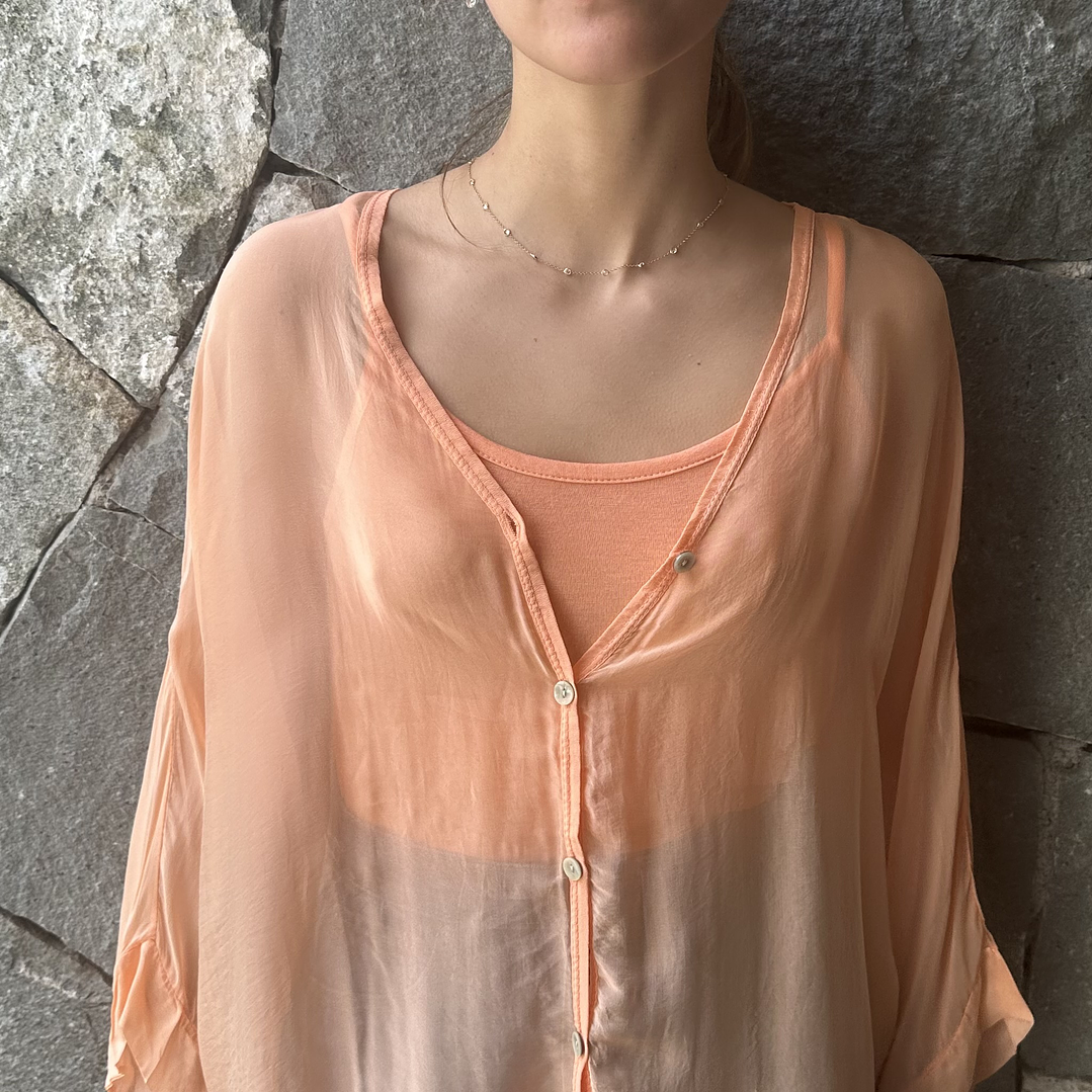 Blusa  Seda Botones  y Polera  5