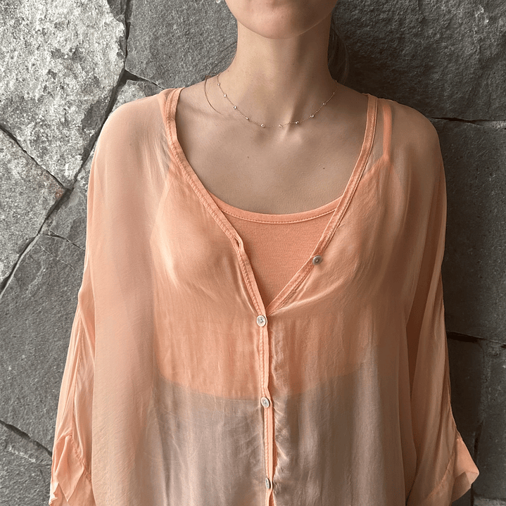 Blusa  Seda Botones  y Polera  5