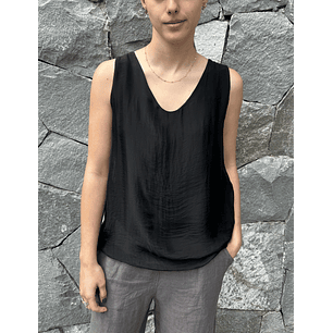 Polera de Seda Sin Mangas