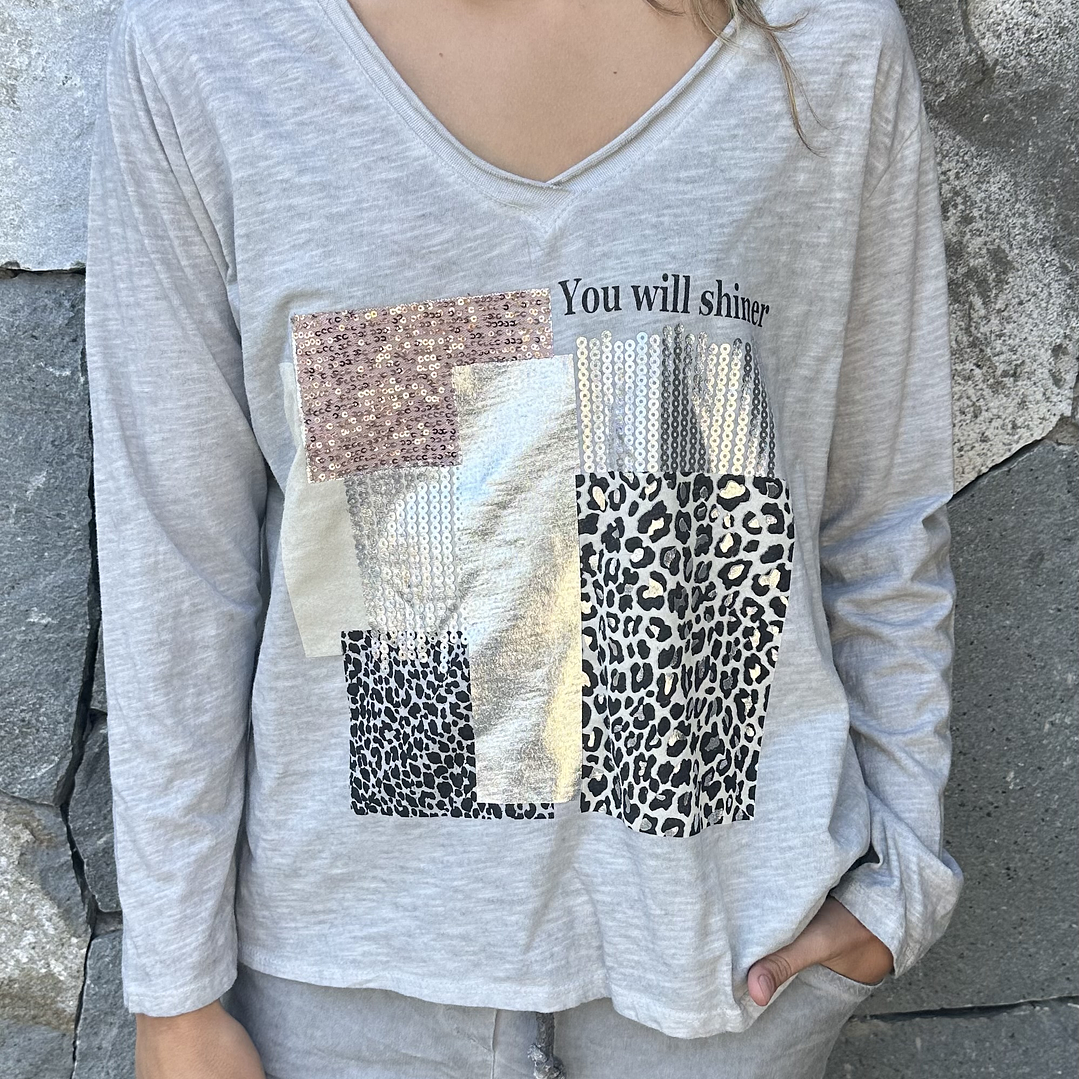 POLERA MANGA LARGA YOU WILL SHINER  1