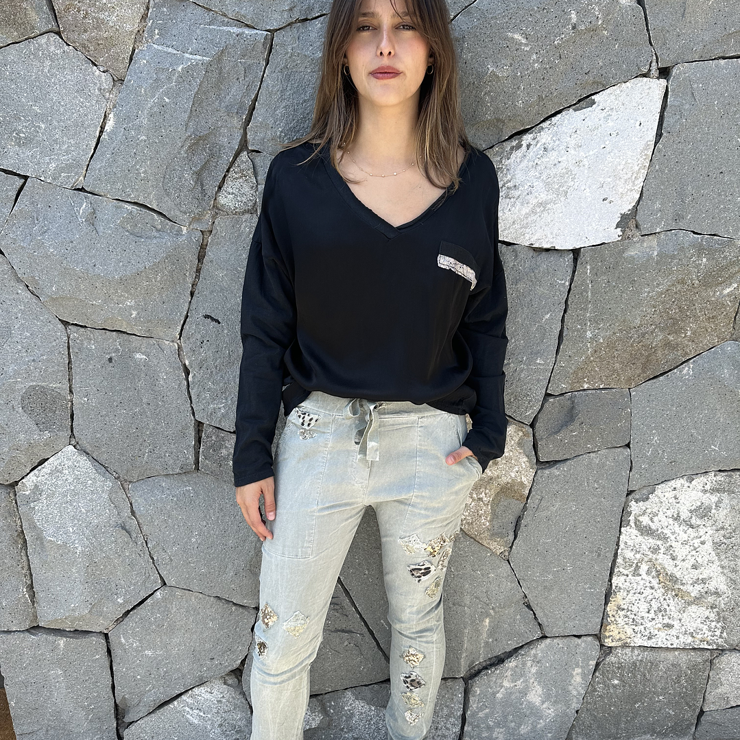 POLERA MANGA LARGA SATEEN Y ALGODON  3