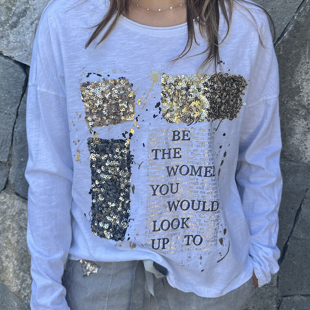 POLERA MANGA LARGA BE THE WOMAN  1