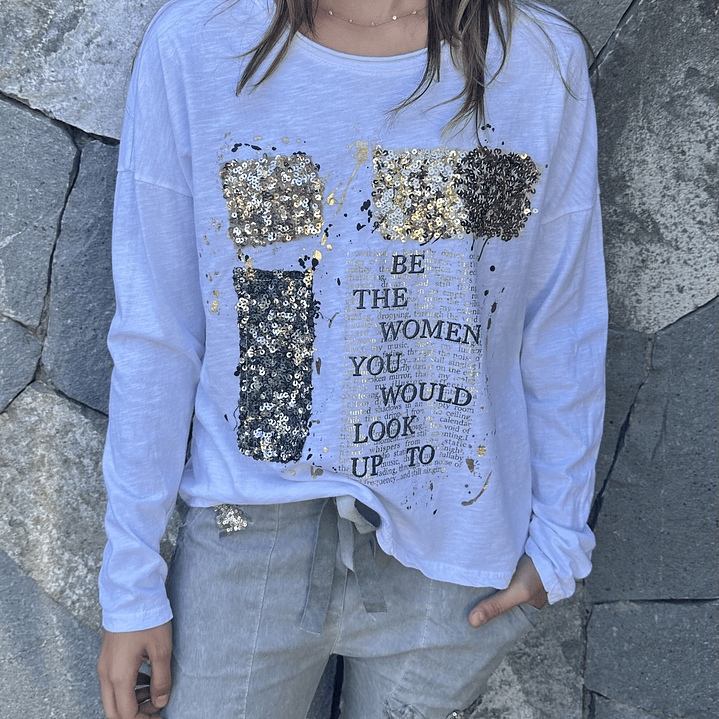 POLERA MANGA LARGA BE THE WOMAN  2