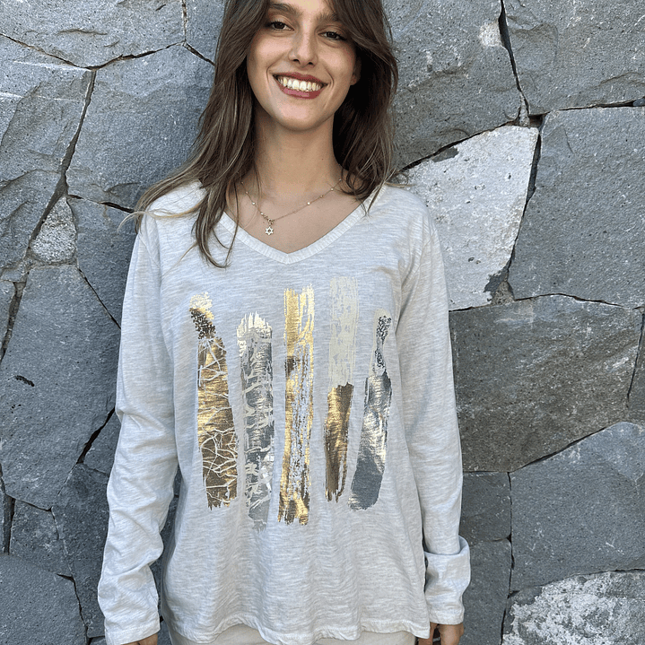 POLERA MANGA LARGA FOLIA  2