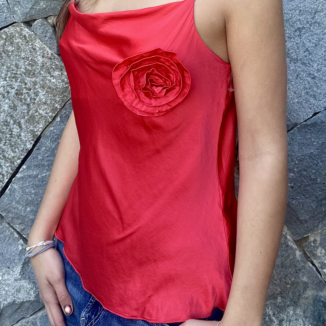 TOP SATINADO FLOR  5