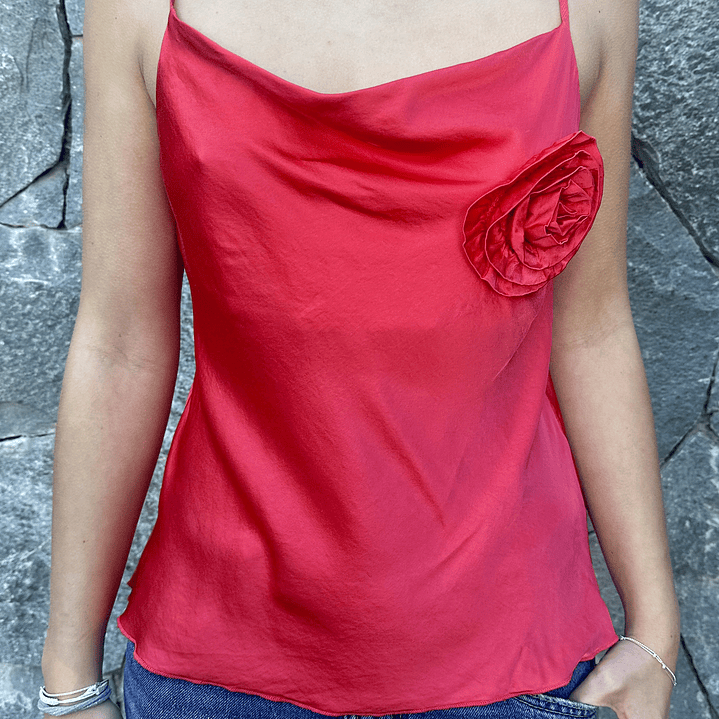 TOP SATINADO FLOR  3