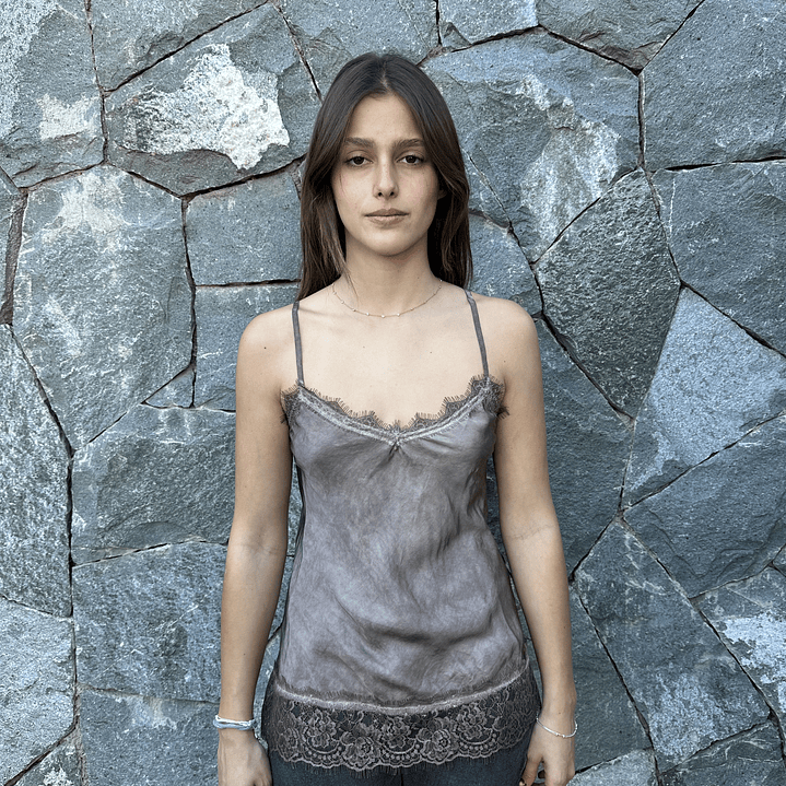 TOP SATINADO ENCAJE  5