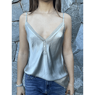 TOP SATINADO BOTONES 