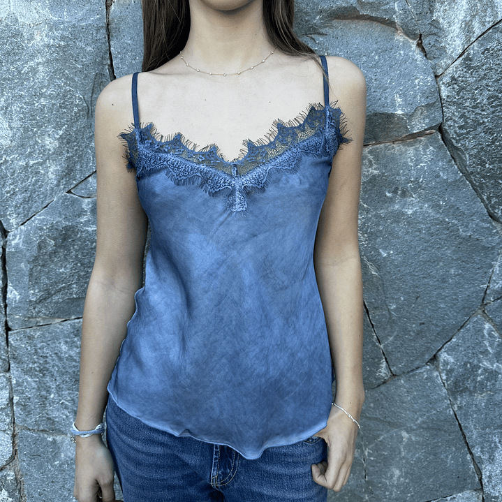 TOP SEDA Y ENCAJE  3