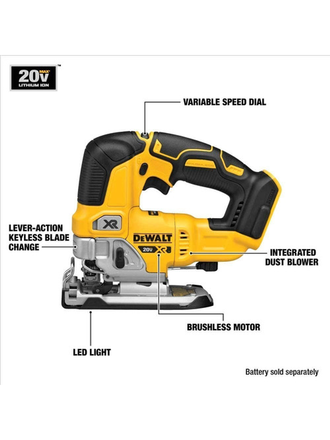 Sierra Caladora Dewalt Xr Dcs334b 2