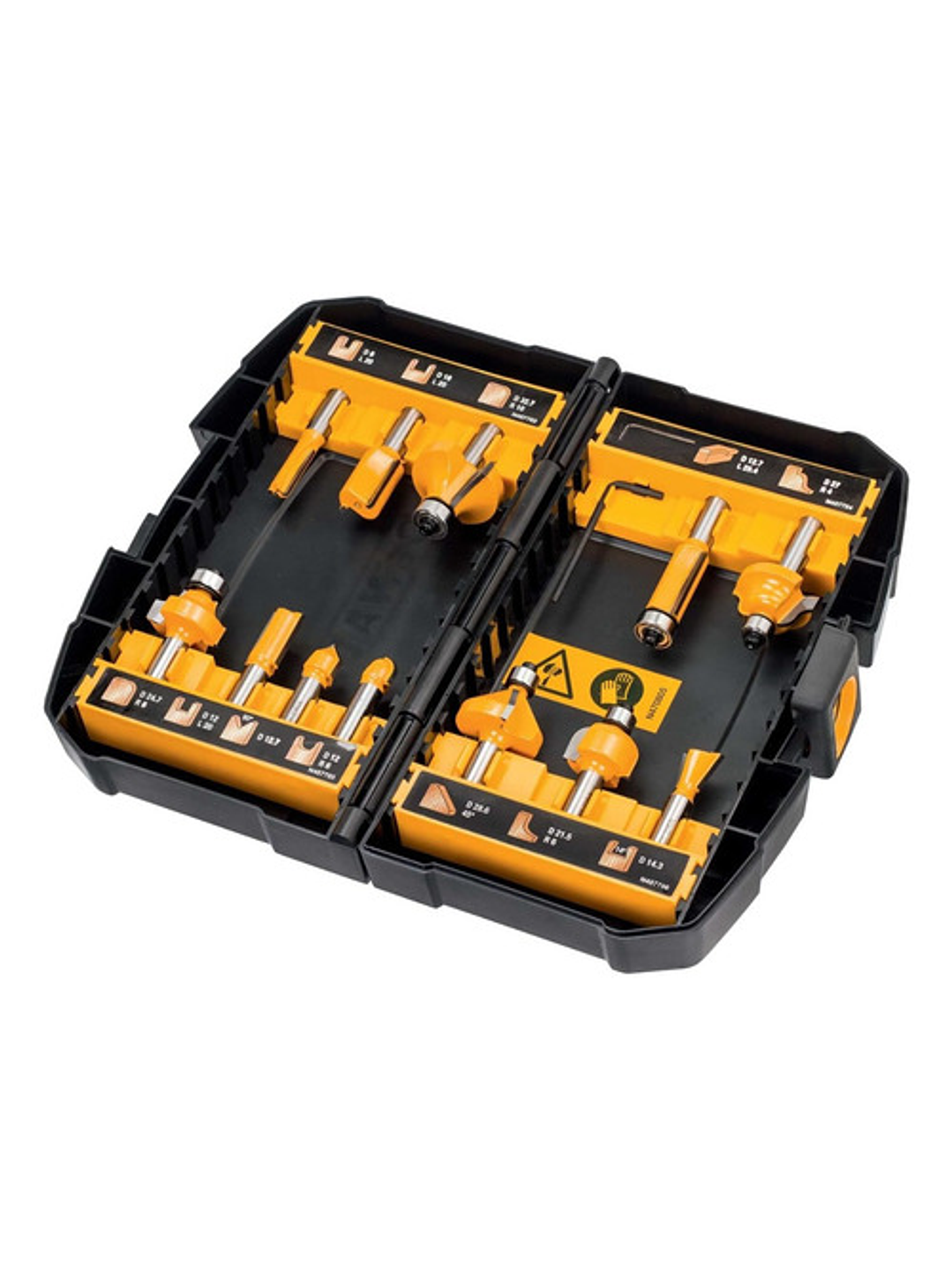 Set 12 Fresas Madera 8 Mm Dewalt  1