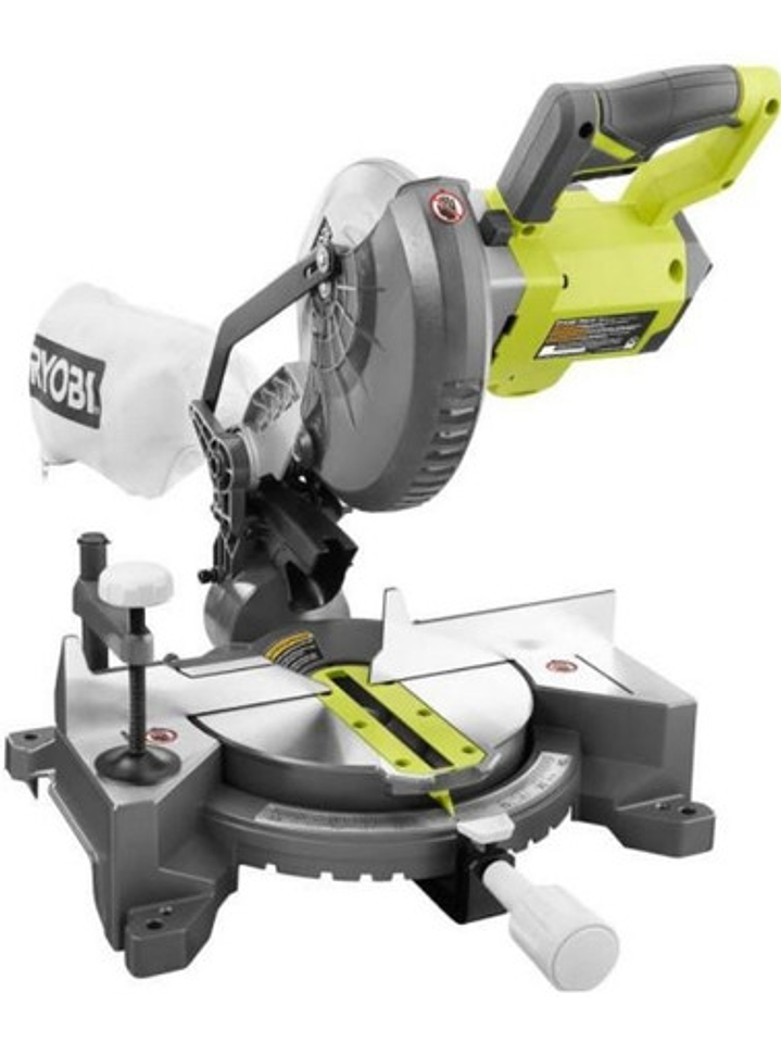 Pack Sierra Ingleteadora P553 Ryobi  + 2 Baterias 4.0 + Cargador 1