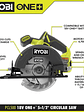 Sierra Circular Ryobi Pcl500b 5-1/2 Color Verde - Miniatura 2
