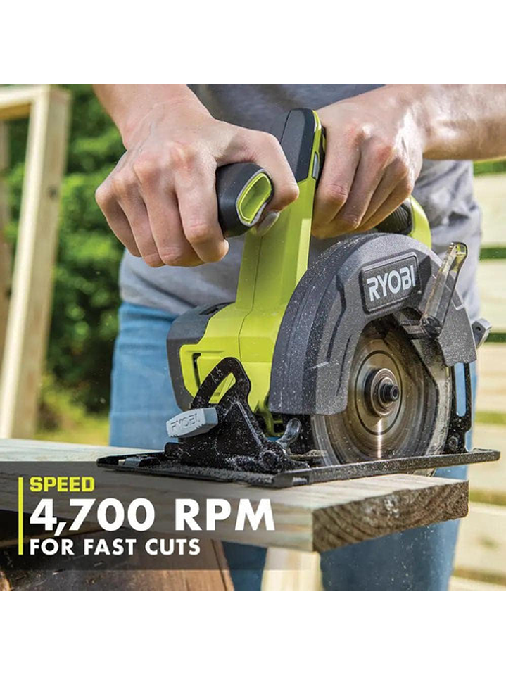 Sierra Circular Ryobi Pcl500b 5-1/2 Color Verde 3