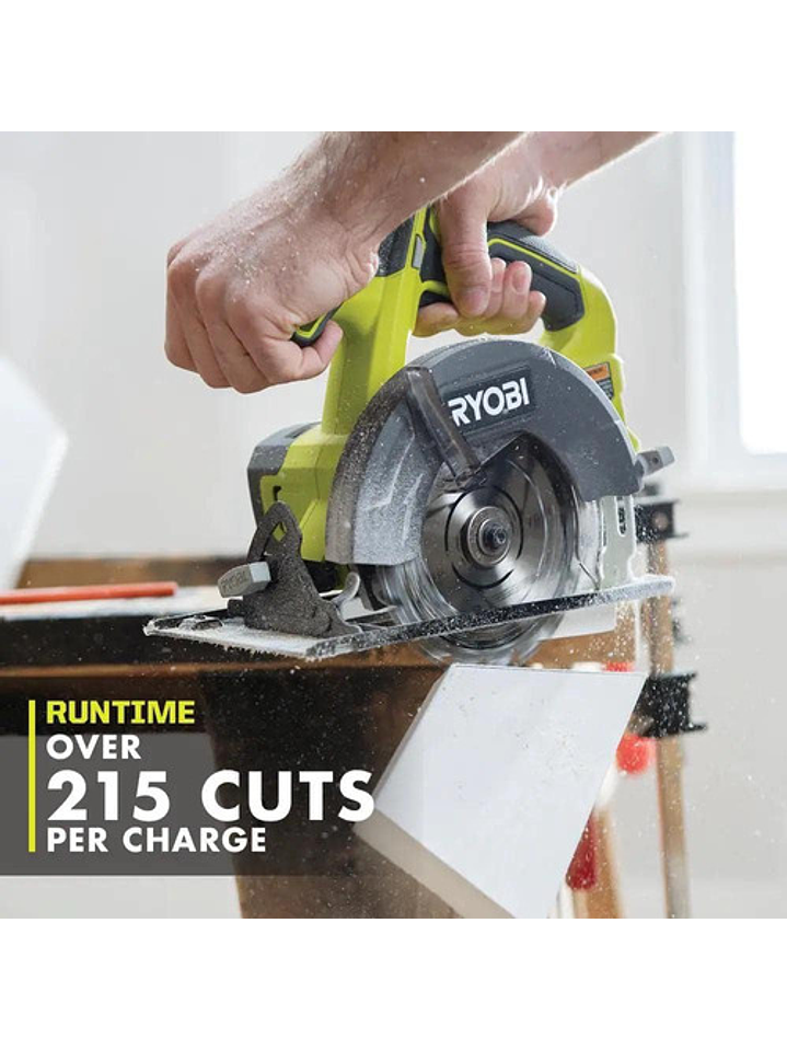 Sierra Circular Ryobi Pcl500b 5-1/2 Color Verde 4