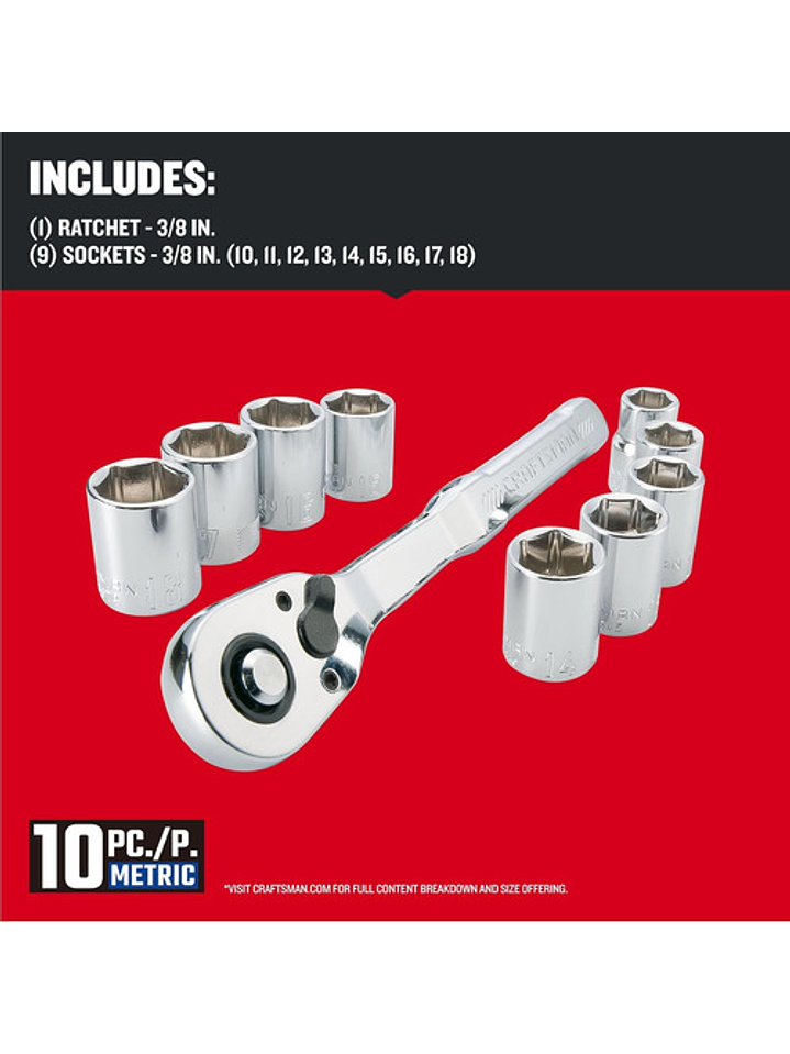 Craftsman Juego De Herramientas Mecánicas 10pc  2