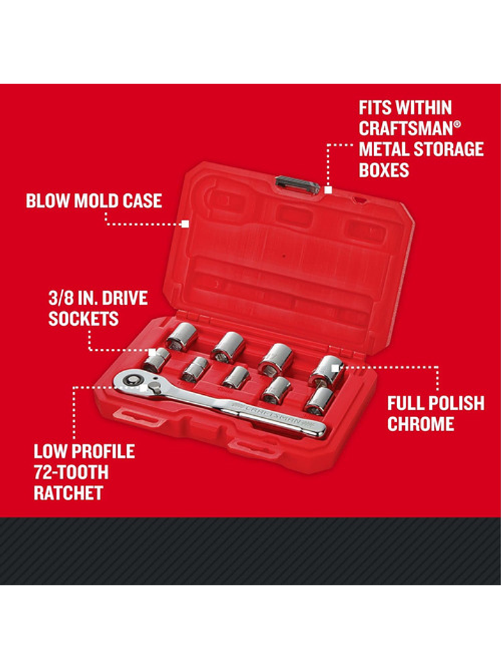 Craftsman Juego De Herramientas Mecánicas 10pc  3