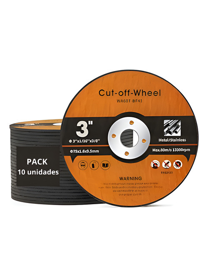 Discos De Corte Para Metal Y Acero Inoxidable - Pack De 10pc 1