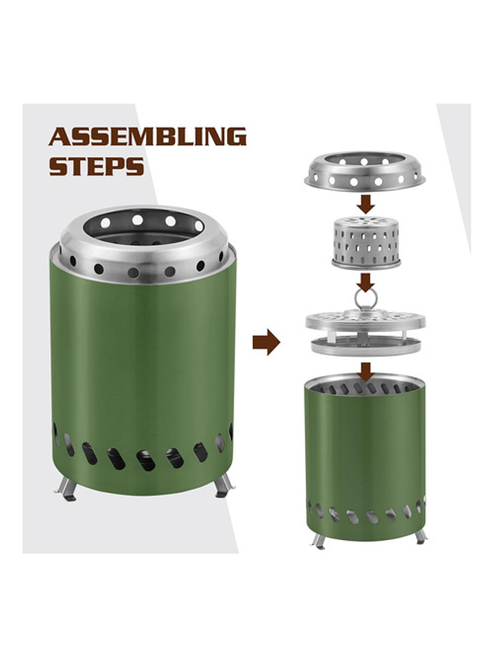 Brasero De Sobremesa Mínimo Humo 3
