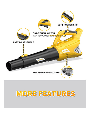 Sopladora Hojas Inalámbrica Compatible Con Bat Dewalt 20v