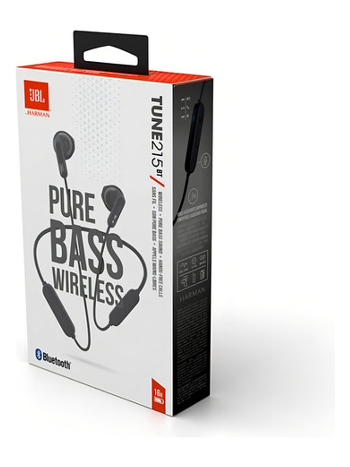 Audífonos Bluetooth Jbl Tune 215bt In-ear Negro Originales 1