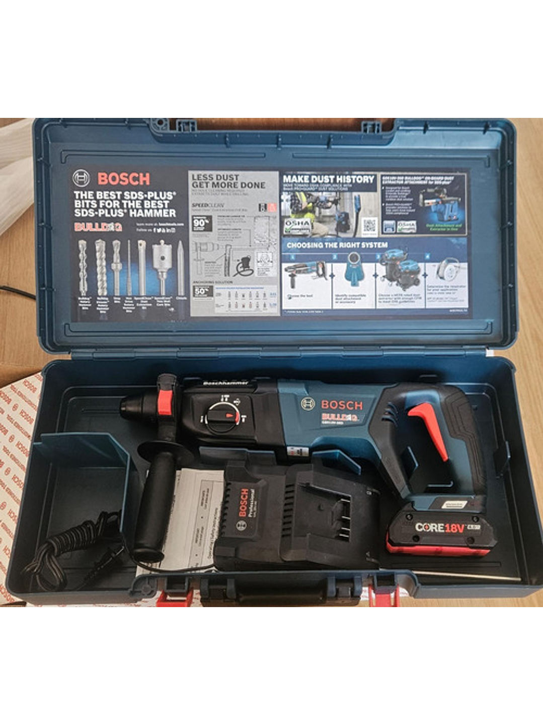 Pack Martillo Bosch Gbh18v-26dk15  Reacondicionado, con batería Y Cargador  5