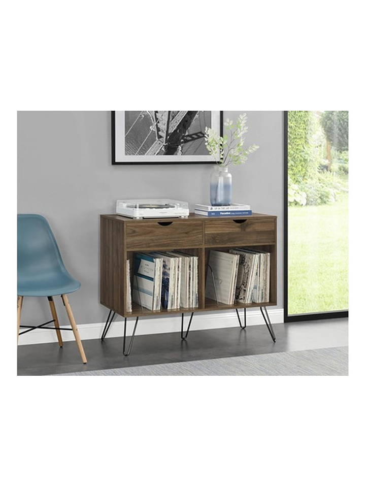 Mueble Tocadiscos Novogratz Concord Retro 2 Cajones 2