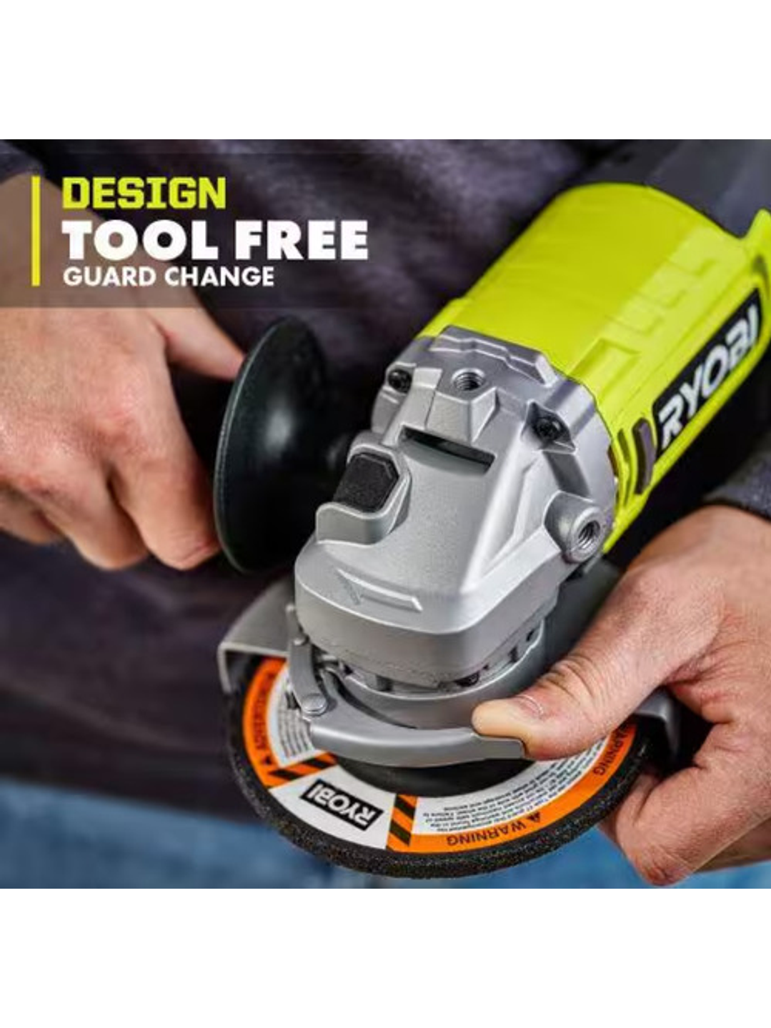 Esmeril Angular Ryobi 18v One+ Pcl445b Sin Bateria 4