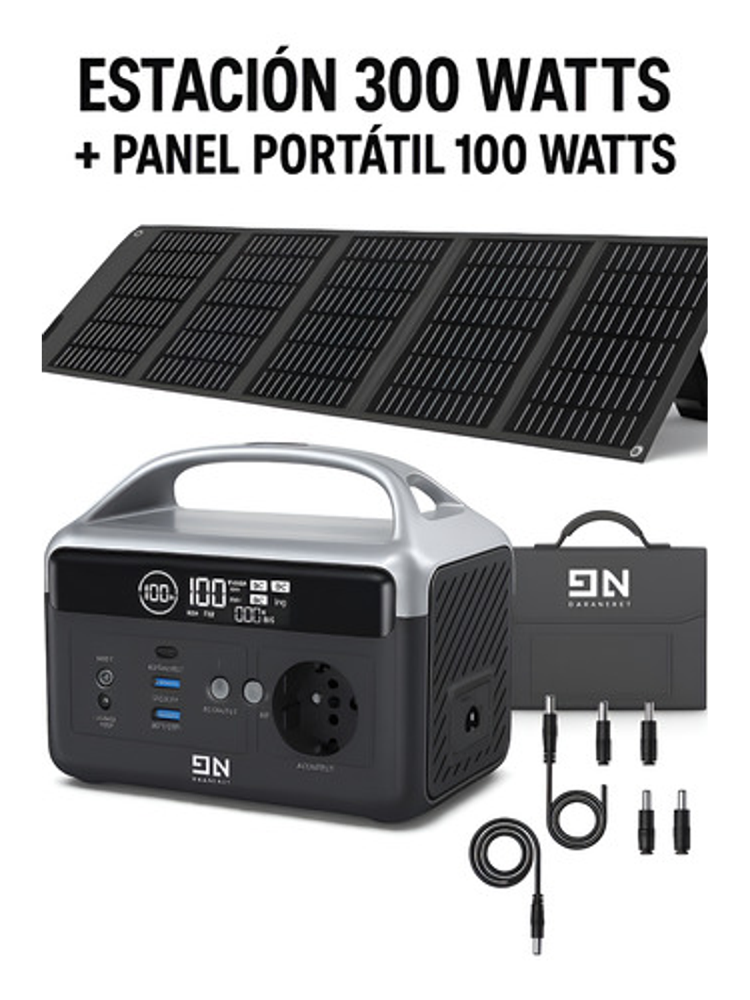 Kit/Pack Estacion Energia Portatil Daranener 300w Con Panel 100w 1