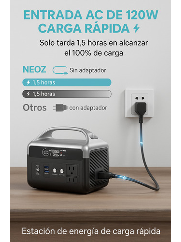 Kit/Pack Estacion Energia Portatil Daranener 300w Con Panel 100w 3