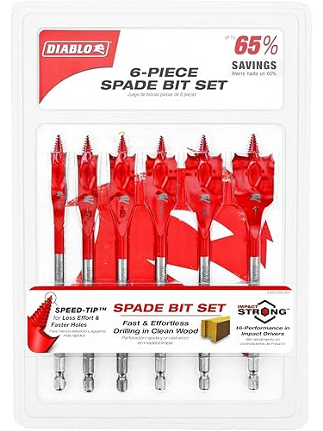 SET BROCAS PALETA SPEEDEMON DIABLO 6 PIEZAS, OUTLET 2