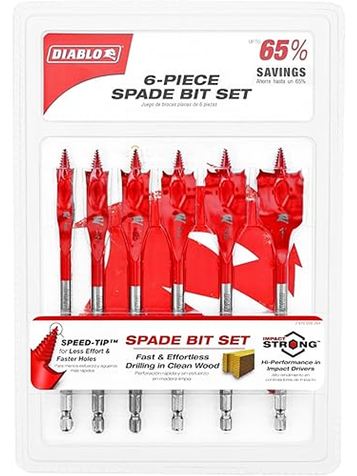 SET BROCAS PALETA SPEEDEMON DIABLO 6 PIEZAS, OUTLET 2