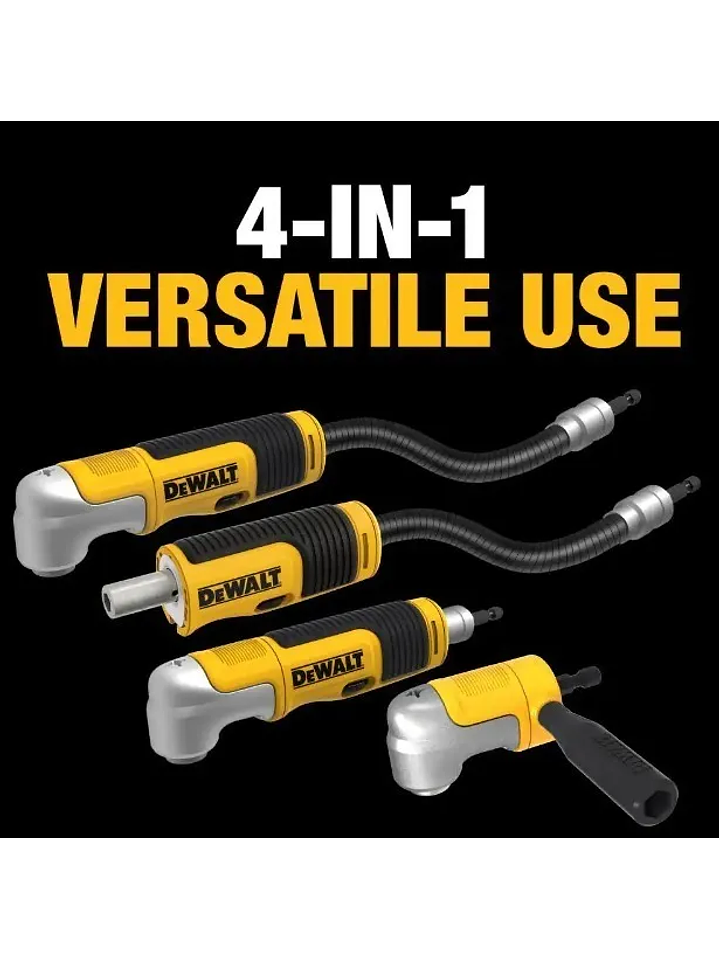 Adaptador Angular 4 En 1 Dewalt Dwamrset Para Atornillador 5