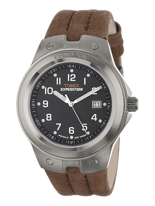  Reloj Hombre Timex T49631 Cuero 100mts Resistente Al Agua 