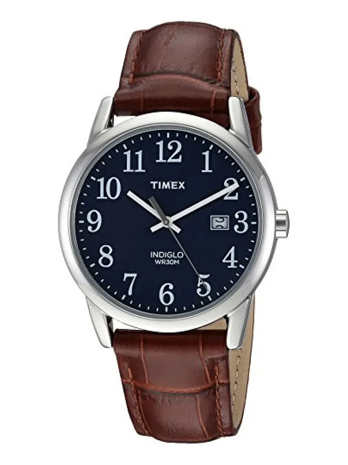 Timex | Reloj Hombre | Tw2r638009j | Original Azul con Plateado correa Marrón  1