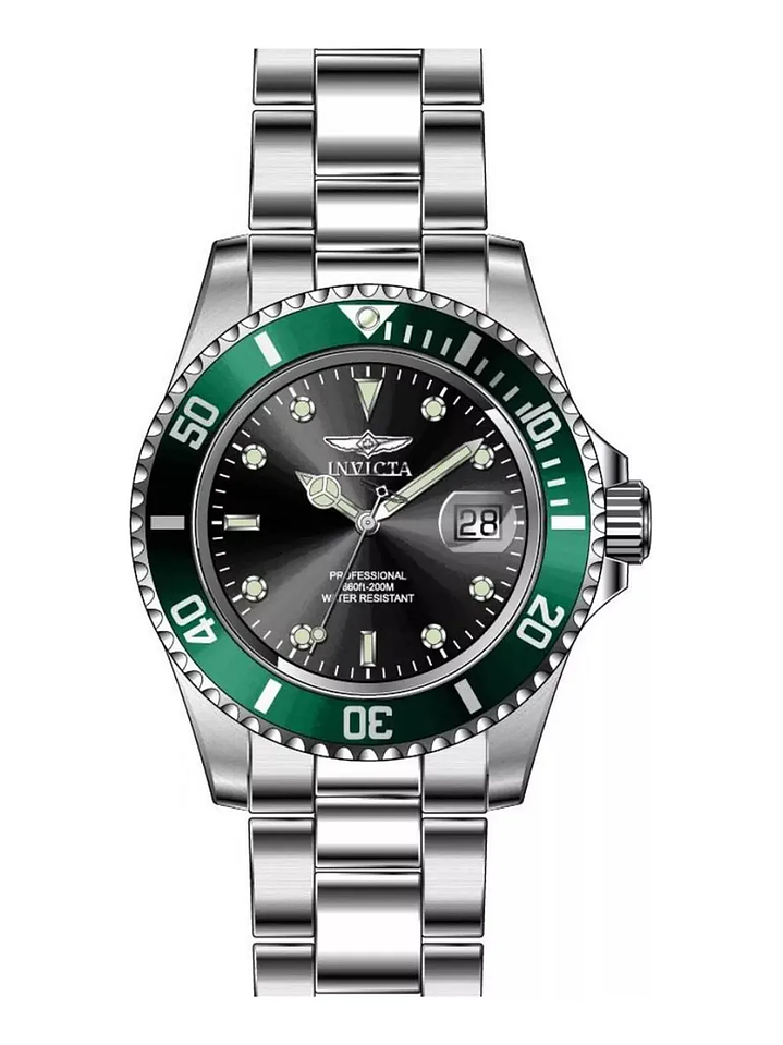 Reloj Invicta Pro Diver Hombre Acero Cuarzo 47353 Acero Verde 2
