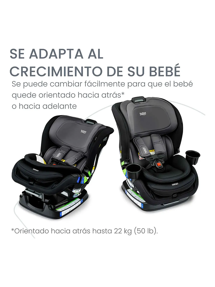 Asiento/silla Auto Bebe Britax Poplar Convertible Isofix Onixstone 3