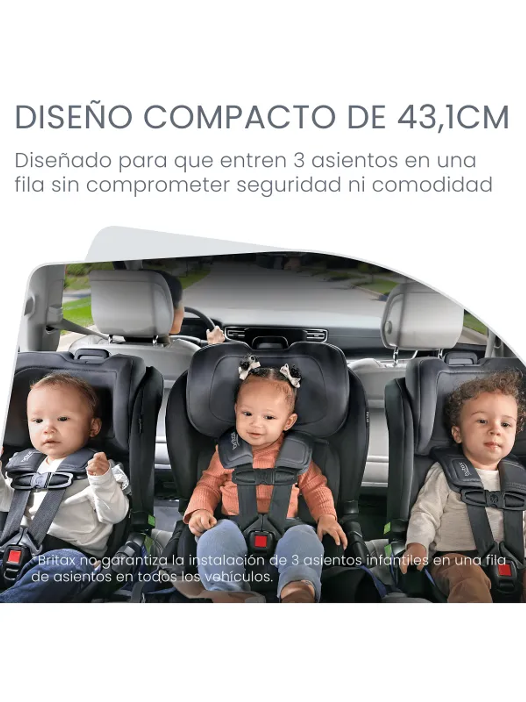 Asiento/silla Auto Bebe Britax Poplar Convertible Isofix Onixstone 5