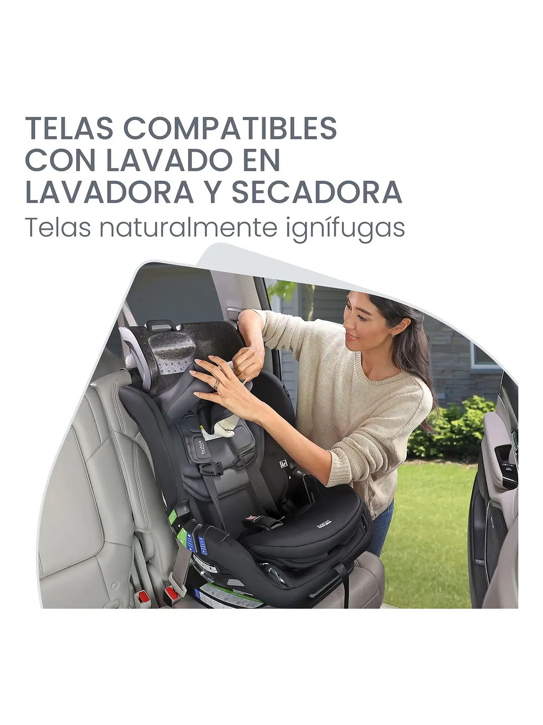 Asiento/silla Auto Bebe Britax Poplar Convertible Isofix Onixstone 6