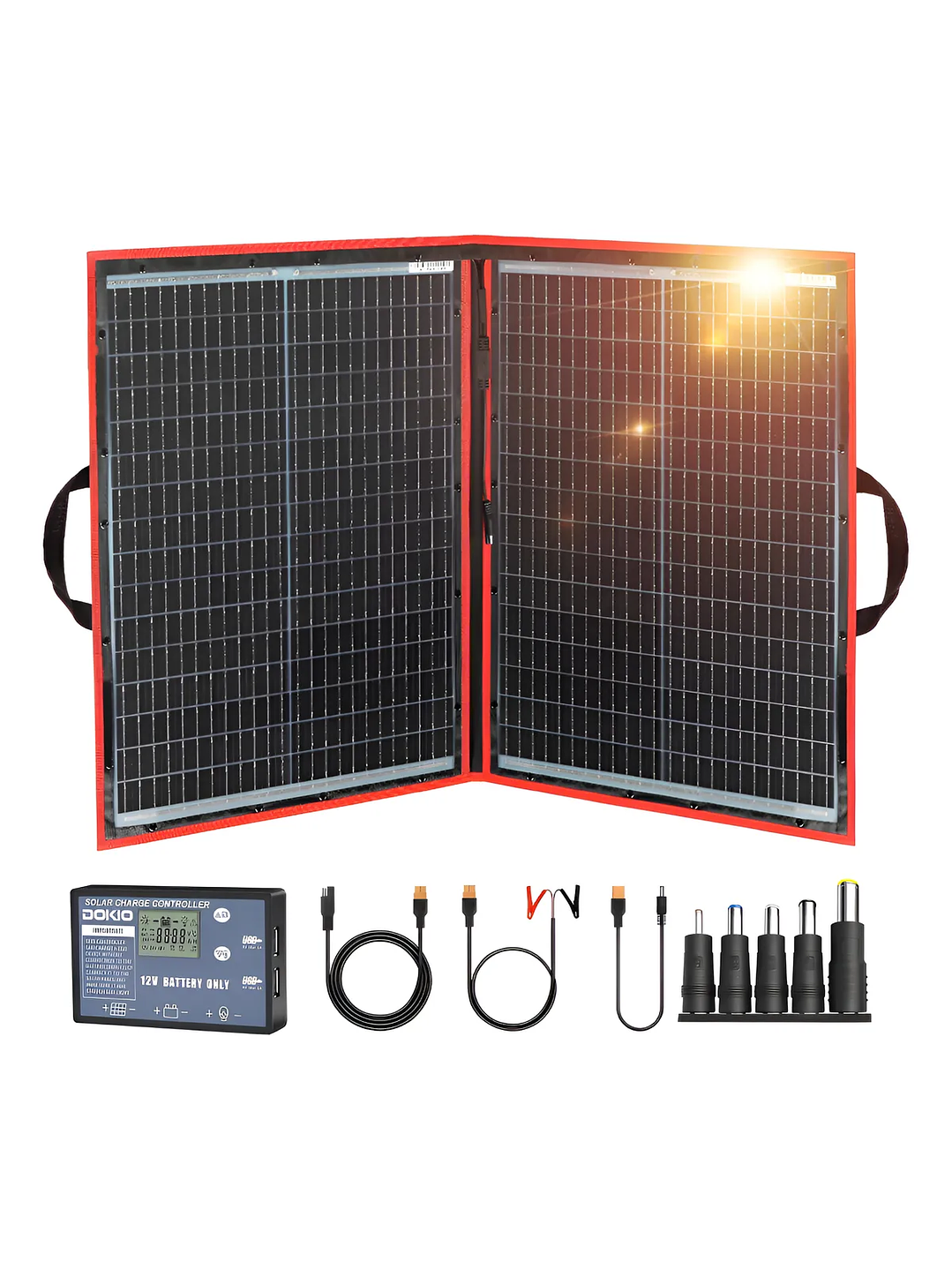 Dokio Panel Solar Plegable 110w 12v C/controlador De Carga 1