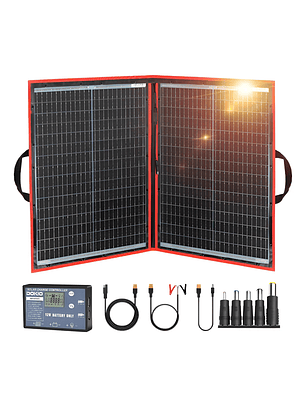 Dokio Panel Solar Plegable 110w 12v C/controlador De Carga