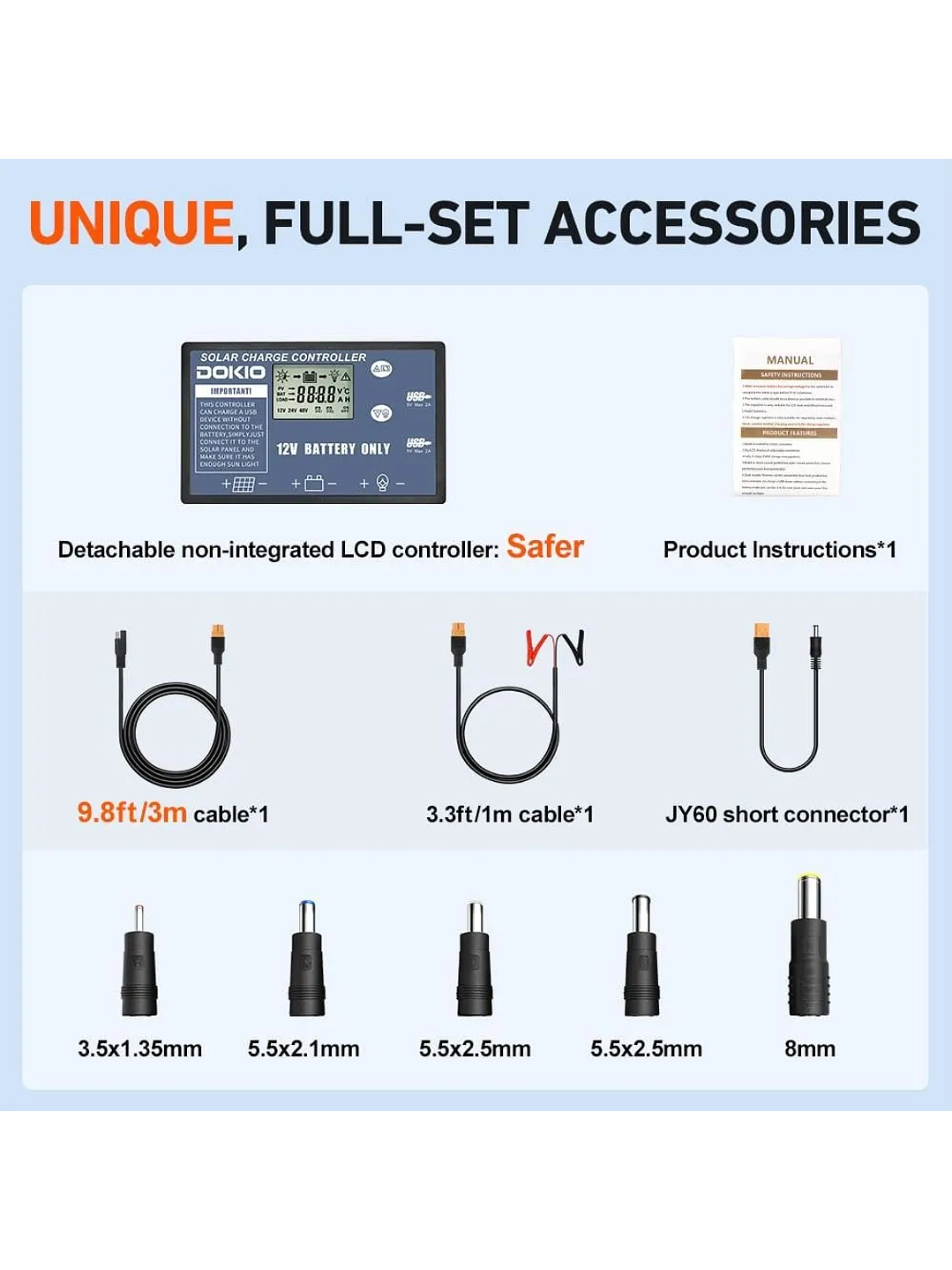 Dokio Panel Solar Plegable 110w 12v C/controlador De Carga 4
