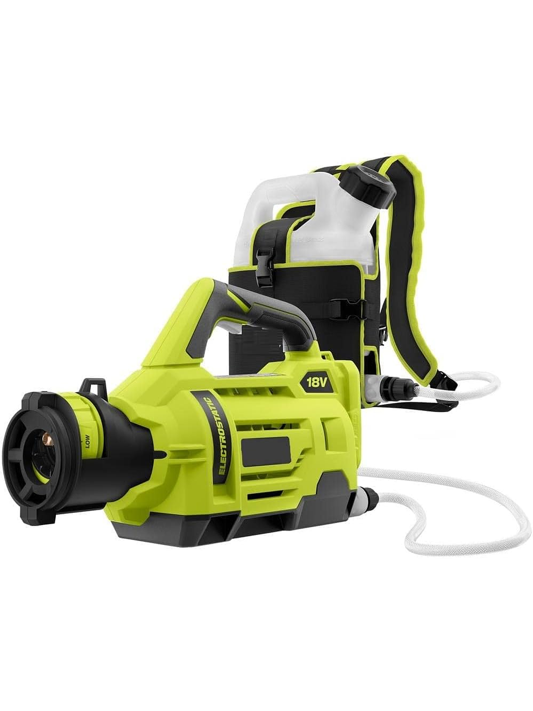  Kit Pulverizador Electrostático 18v Ryobi con 2 baterías 2Ah y Cargador 1