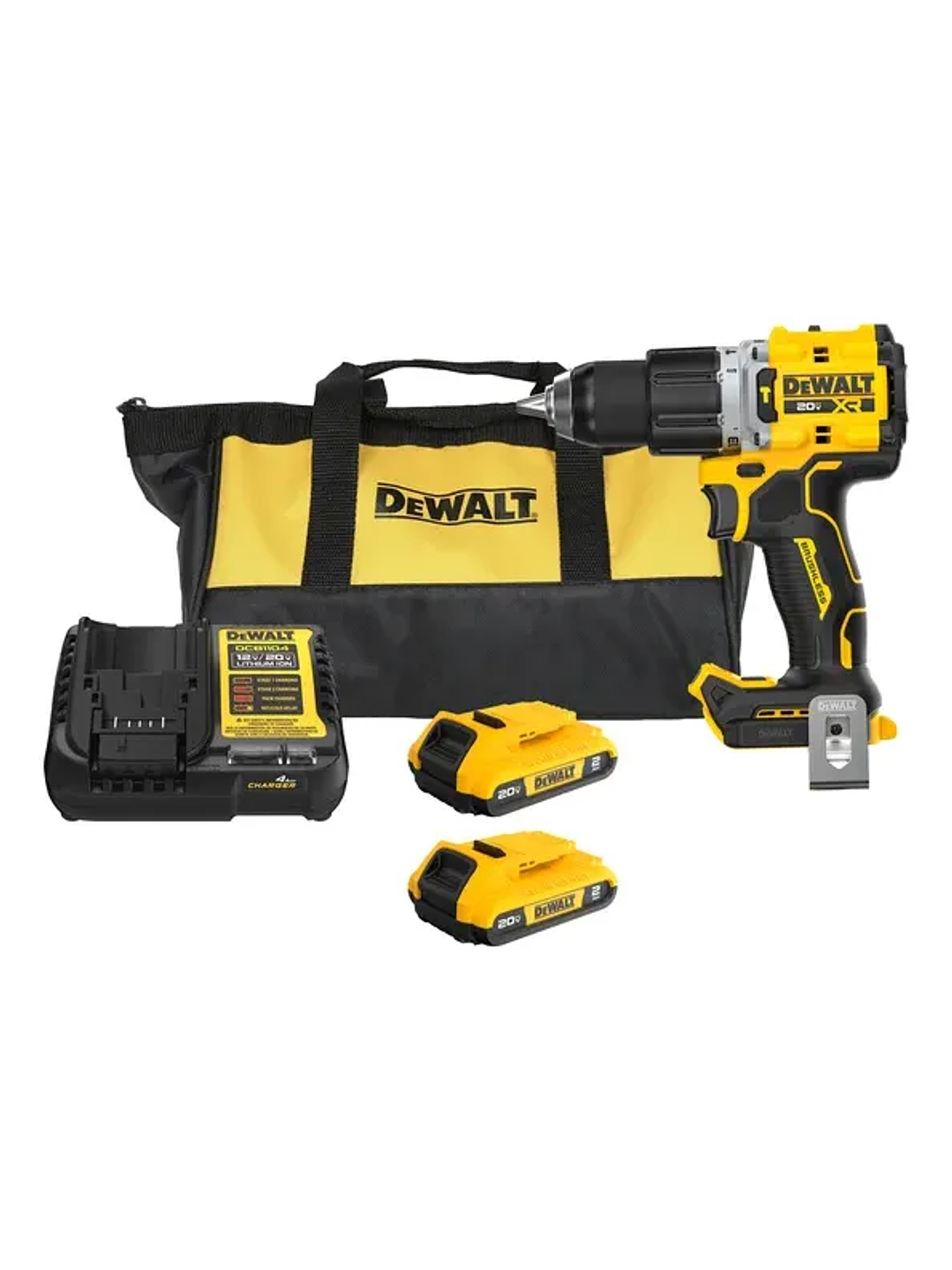 Taladro Percutor Dewalt Dcd806 20v Xr  + 2 Bat 2ah + Cargador+ Bolso Chile 1
